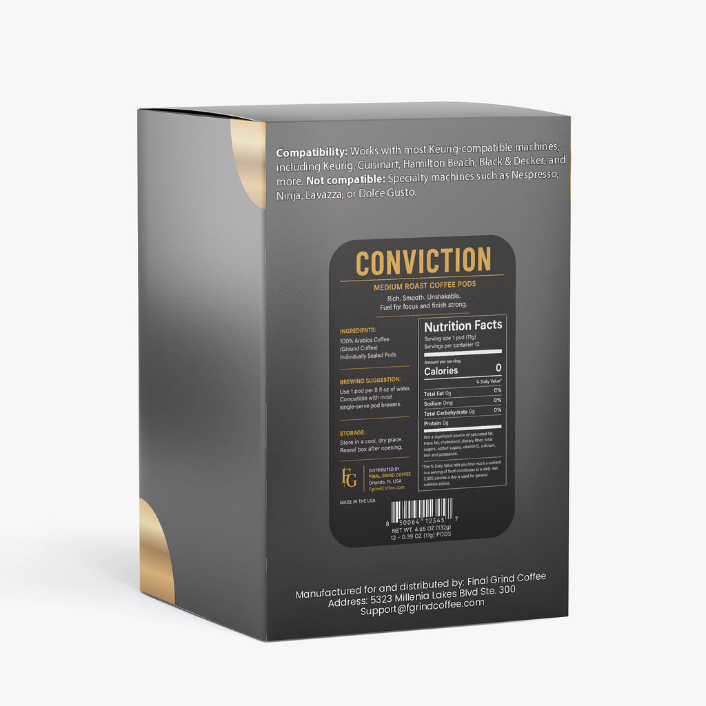 Conviction Coffee Pods(Medium Roast)